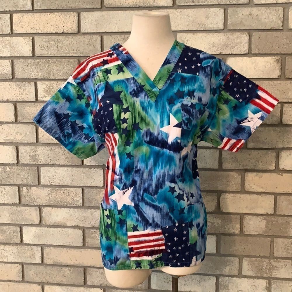 3for$20 scrub top unicorn small